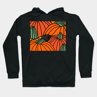 Pumpkin Patch with Cute Dog Ready for Halloween Hoodie